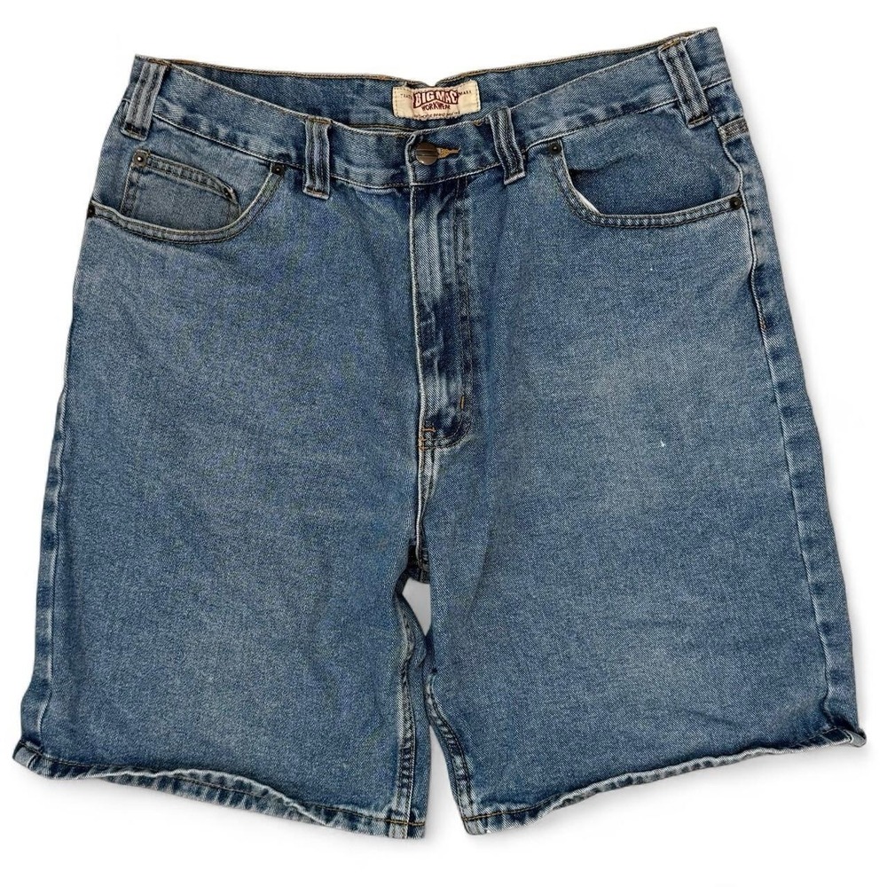 Vintage Big Mac Workwear Jean Shorts Men's 35 Blue Denim Baggy Jorts Y2K VTG